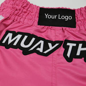 กางเกงมวยไทยเอวกลางผู้ชายรุ่นใหม่ขายส่ง OEM ผ้าโพลีเอสเตอร์แห้งเร็ว ระบายอากาศได้ดี เอวยางยืด รับผลิตแบรนด์ส่วนตัว - Product Image 3