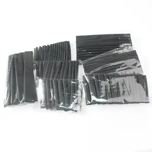 127 pièces de gaine thermorétractable noire 2:1 pour fils électriques, réparations de fils, soudage, câblage automobile - Product Image 1
