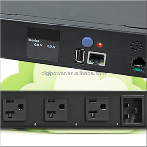 PDU แบบ Neutral Rack 115V 15 แอมป์ 8 ช่องเสียบ NEMA5-15/20R พร้อมจอ OLED ควบคุมผ่านเว็บ SNMP SSH สีดำ - Product Image 2