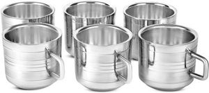 Juego de 6 tazas Moscow Mule de acero inoxidable con diseño de lujo con acabado pulido perfecto para accesorios de hotel y bar - Product Image 5