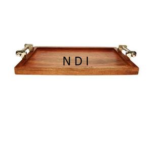 Bandeja para servir desayuno y comida, Plato decorativo hecho a mano personalizado, bandeja para platos dulces para aperitivos - Product Image 1