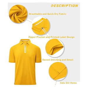 Ropa Deportiva de Verano de Alta Calidad, Tejida y Bordada, de Secado Rápido y Transpirable, con Media Cremallera, Personalizable, para Camisetas - Product Image 3