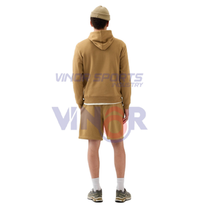 Shorts de survêtement respirants de style de rue pour hommes, shorts de jogging de gymnastique en coton blanc anti-rides avec couleurs personnalisées et sérigraphie - Product Image 4