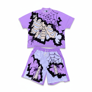 Conjunto Deportivo para Hombre, Camiseta y Pantalones Jogger, Algodón de Alta Calidad, Ecológico, Ligero, Estampado Personalizado con Dibujos Animados - Product Image 1