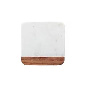 Grande planche à découper en bois surface spacieuse pour une préparation efficace des aliments planches décoratives combinées en marbre et en bois - Product Image 1