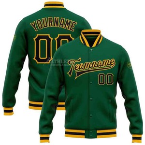 OEM/ODM personalizado chaqueta de béisbol de los hombres Chenille bordado impreso estilo bombardero para la universidad Casual Wear Stand NOMBRE DEL EQUIPO INCLUIDO - Product Image 6