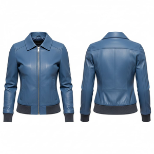 High Quality <b>Women's</b> Cotton Motorcycle Jacket Genuine Cowhide Biker Ladies Casual <b>Waterproof</b> <b>Winter</b> Fashion <b>Coat</b> - Product Image 4