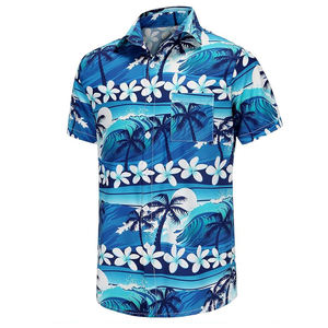Sun-Faded été hawaïen hommes chemises 3d imprimé chemises à fleurs pour hommes décontracté tendance mode vêtements t-shirt hommes fleurs - Product Image 4
