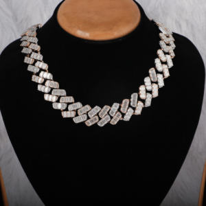 โซ่เพชรโมอิสขนาด18มม. แบบกำหนดเอง925เงินสเตอร์ลิงกุหลาบทองฮิปฮอปสุดหรูเครื่องประดับร่างกายสไตล์ไมอามี่เป็นของขวัญ - Product Image 1