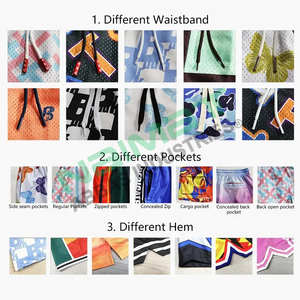 Pantalones cortos de entrenamiento para hombres al por mayor entrenamiento transpirable con bolsillo patrón sublimado sólido 100% poliéster de talla grande hasta 6XL - Product Image 4