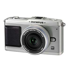 Appareil photo numérique Micro Four Thirds argenté 12,3 MP avec objectif interchangeable 17 mm F/2,8, capteur CMOS, mémoire SD, viseur en option - Product Image 1