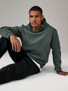 Veste d'hiver OEM de haute qualité 100% coton double couche à capuche avec logo 3D brodé teint en plaine tricoté style ample - Product Image 5