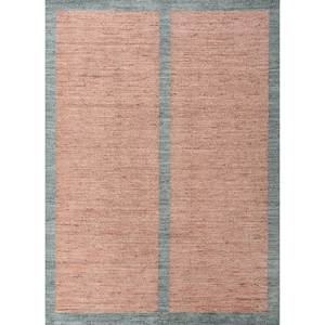 Contour Hand Loom Wool Rugs in <b>Red</b> Orange Striped Rectangle 3D for Home Use Viscose <b>Material</b> Handmade Bedside Rug Model Hwl-337 - Product Image 1