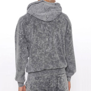Men's Acid Wash Tracksuit with Hooded Collar Customized Design <b>Top</b> Selling Winter Solid Pattern Wholesale Latest Fashion - Product Image 4
