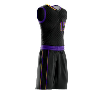 Uniforme de baloncesto hecho en Pakistán al por mayor, uniforme de baloncesto juvenil de Nuevo estilo personalizado - Product Image 6