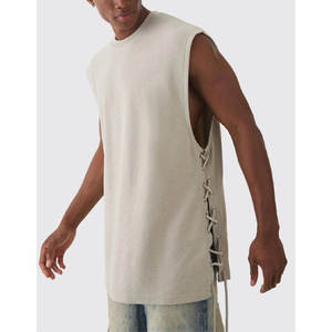 Camisetas sin mangas lisas para hombre, camisas sin mangas de color sólido en blanco para ropa informal o de gimnasio - Product Image 4
