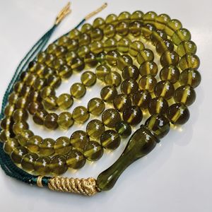 99 perles de prière vertes musulmanes, Dhikr islamique, chapelet de méditation, cadeau idéal pour le Ramadan - Product Image 1