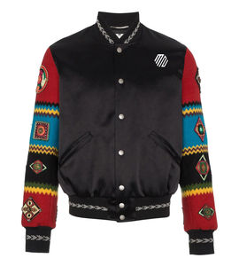 Orem personalizado bordado College Sports Varsity chaqueta bordado Bomber Flight Plain Blank hombres Varsity chaquetas - Product Image 6