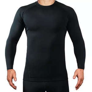 Chemises de compression personnalisées à manches longues, best-seller, imprimées sur mesure, séchage rapide, respirantes, en soie/coton, rashguard MMA, dernier style - Product Image 2