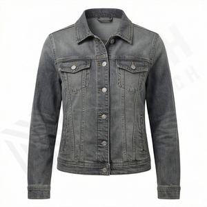 Chaquetas Vaqueras de Diseño Personalizado de Alta Calidad Premium para Mujer, Transpirables, Tejidas, Servicio OEM al por Mayor, Moda Popular de Otoño Invierno - Product Image 1