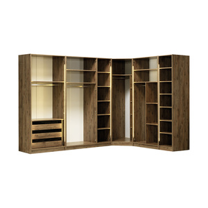 Système de garde-robe modulaire convertible Athome, moderne, grande capacité, autoportant, avec porte en verre trempé, pour appartement en Turquie - Product Image 2