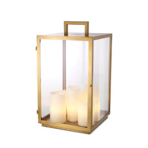 Factory Direct Elegant Square Metal <b>Lantern</b> <b>Candle</b> <b>Holder</b> Jar Indoor/Outdoor Home Decor Large Square Metal Pillar <b>Holder</b> for - Product Image 1