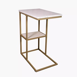 Table d'appoint moderne en verre de forme carrée avec base en métal, parfaite pour le salon, le café, le bureau et les espaces élégants de l'Inde - Product Image 3