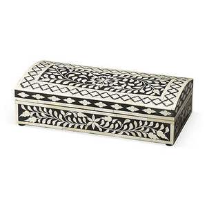 Bone Inlay Wooden <b>Keepsake</b> <b>Box</b> Handmade Decorative Storage Chest Vintage Home Decor - Product Image 2