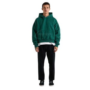 100% Cotton Men Hoodie Blank Oversized Pullover Thick Fleece Streetwear Casual Plain Custom Bulk Wholesale - Product Image 6