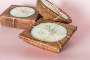 ชามใส่เทียนแบบตั้งโต๊ะทำด้วยมือทำจากไม้ขัดเงาแบบโบราณ - Product Image 6