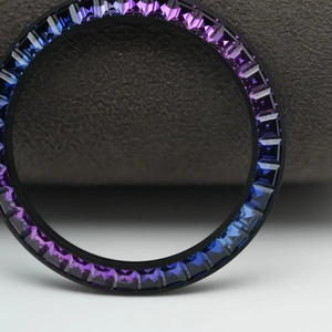 นาฬิกาหรูหราสไตล์ฮิปฮอป ตัวเรือนสแตนเลสสตีลชุบทอง ประดับเพชรเต็มหน้าปัด งานแฮนด์เมด สำหรับการส่งออก ประดับพลอยสีดำและสีขาว ขนาด 40 มม. สำหรับเปลี่ยน - Product Image 2