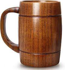Vasos de cerveza de madera Taza de café elegante para bebidas calientes Mango Taza de cerveza vikinga de madera Jarra natural hecha a mano - Product Image 3