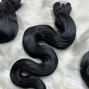 Vente en gros prix bon marché extensions de cheveux body wave sans perte de cheveux 8-40 pouces cheveux humains vietnamiens noirs naturels - Product Image 1