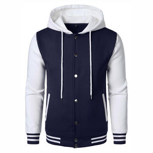 Veste d'hiver de haute qualité en cuir PU manches veste universitaire hommes lettre broderie personnalisée CollegeBaseballjacket pour hommes - Product Image 2