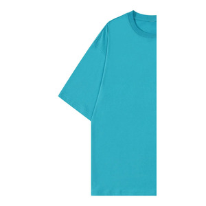 Camiseta Casual de Manga Corta para Hombre, Talla Grande, Ecológica, Transpirable, 100% Algodón Orgánico, 220g, Azul, Corte Holgado - Product Image 6