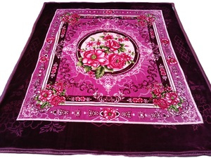 High Quality Custom Logo Winter Double Layer Knitted <b>Fleece</b> Throw Blanket 100% Polyester Sherpa Lining Solid Design Home - Product Image 5