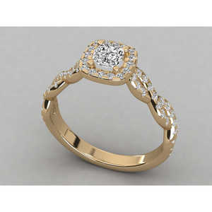 Bague solitaire en or 10 carats pour femmes, diamant cultivé en laboratoire - Product Image 1