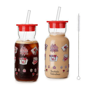 Produits les plus vendus 2026 Bouteille en verre pour eau gazeuse Tasse à café Tasse de voyage mondiale Écologique Verre borosilicate de haute qualité Vaisselle - Product Image 3