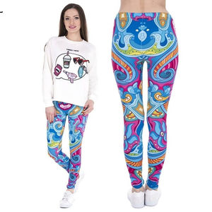 Leggings de Sublimación para Mujer, Diseño Nuevo, Estilo Perfecto, Resistentes al Agua, con el Mejor Precio Bajo, Aspecto Moderno, con Logotipo Personalizado - Product Image 2