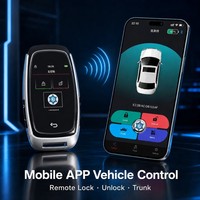 Clé de voiture intelligente LCD CF920 à 4 boutons, application mobile, clé numérique, partage à distance, entrée sans clé, écran tactile, télécommande, vente en gros