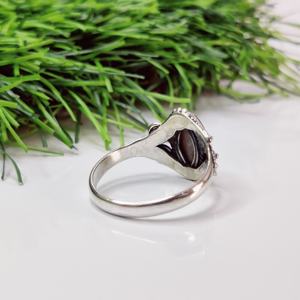Bague marquise en argent 925 avec nacre Bijoux élégants en argent avec nacre Bagues en perles uniques pour femmes - Product Image 4
