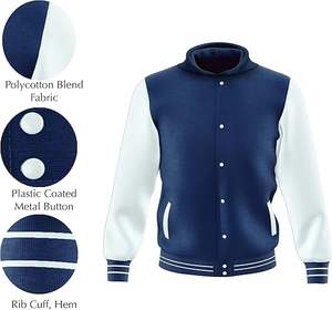 Offre Spéciale! Cuir brodé pour l'hiver Veste universitaire en laine et cuir de qualité supérieure Vestes Letterman personnalisées en vrac - Product Image 3