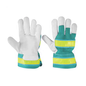 Venta al por mayor de fábrica Guantes de seguridad laboral industrial de cuero de vaca de doble palma Protección de trabajo de soldadura al aire libre mejorada 2025 - Product Image 6