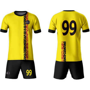 Ensembles d'entraînement de football pour hommes personnalisés de haute qualité 100% polyester à séchage rapide respirant confortable et durable uniformes à impression numérique - Product Image 5