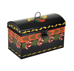 Plat de service en acier inoxydable au look classique, non toxique, nouvelle arrivée, design de boîte, nouveaux plats de buffet pour mariage et fête, couvercle peint à la main - Product Image 1