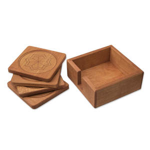 ที่รองแก้วไม้ทรงสี่เหลี่ยมเสื่อ & แผ่นรองจานสีธรรมชาติเป็นมิตรกับสิ่งแวดล้อมสำหรับตกแต่งบ้านโรงแรมบ้านไร่เครื่องครัว2025อินเดีย - Product Image 1