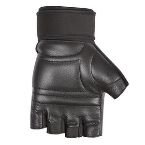 Gants de musculation en cuir respirant à demi-doigts, personnalisés, antidérapants et imperméables pour le fitness - Product Image 3