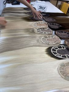 ขี้อายพร้อมส่งผมเรีมีดิบสี613แบบยิวสำหรับปักท็อปเปอร์แบบโมโนพร้อมผู้หญิงที่หนีบผมสีบลอนด์แบบไล่เฉดสี - Product Image 4