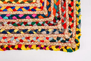 Set de table en jute tressée et coton recyclé 40 x 60 cm, vaisselle écologique, vente en gros, export, naturel - Product Image 4