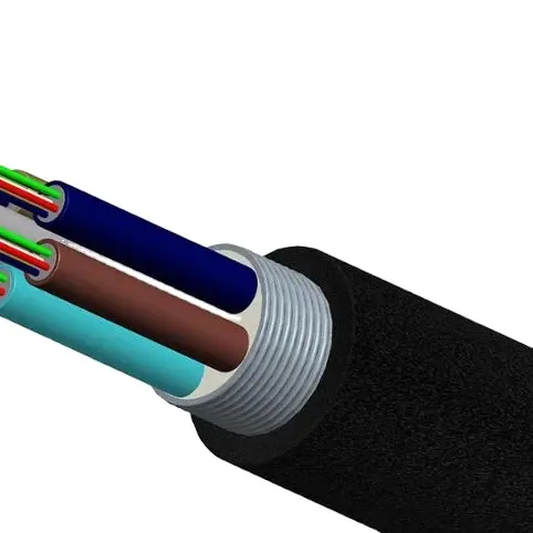 중국 공장 주소 케이블 80M 100M 120M 스팬 광섬유 케이블 공중 주소 24/48 핵심 통신 케이블